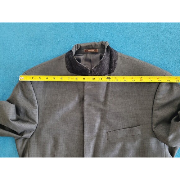 Peter Millar Sharkskin Gray Men Blazer Virgin Wool Sport Coat Jacket Size 44T - Picture 9 of 16